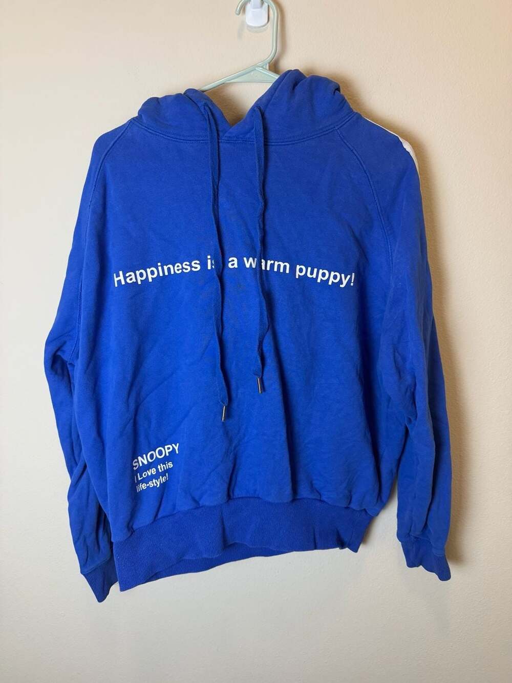 Peacebird Snoopy Happiness Is A Warm Puppy Blue Hoodie